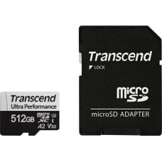 Transcend 512GB MicroSD 340S Class 10 UHS-I U3+SD adapter